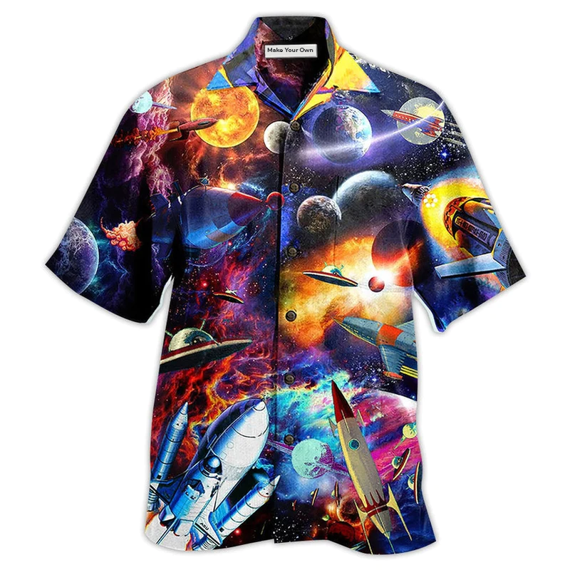 Hawaiian Shirt / Adults / S Galaxy War And Peace - Hawaiian Shirt - Reefox
