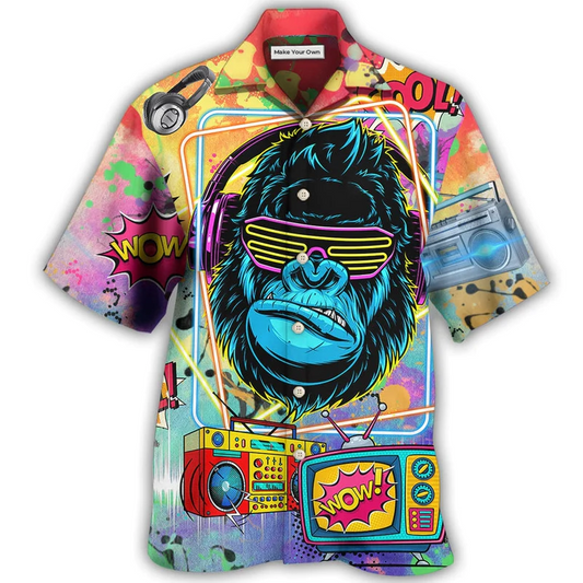 Hawaiian Shirt / Adults / S Music So Cool Happiness - Hawaiian Shirt - Reefox