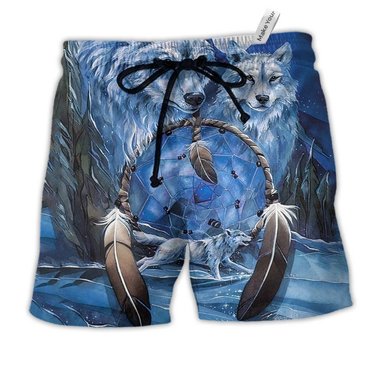 Beach Short / Adults / S Native Style Love Peace - Beach Short Reefox - Owls Matrix LTD