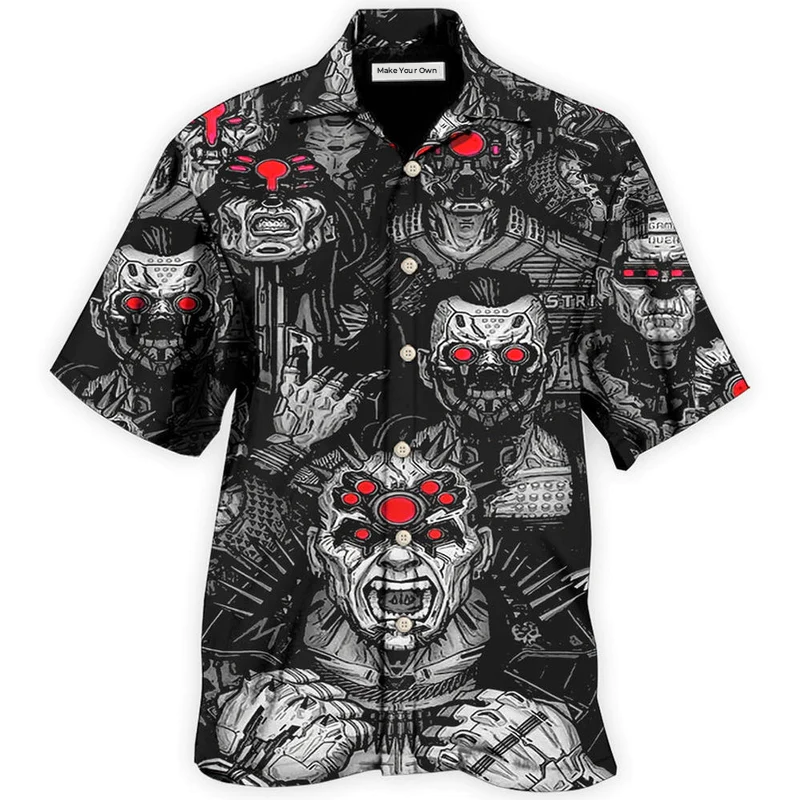 Hawaiian Shirt / Adults / S Zombie Will Work For Your Brains - Hawaiian Shirt - Reefox
