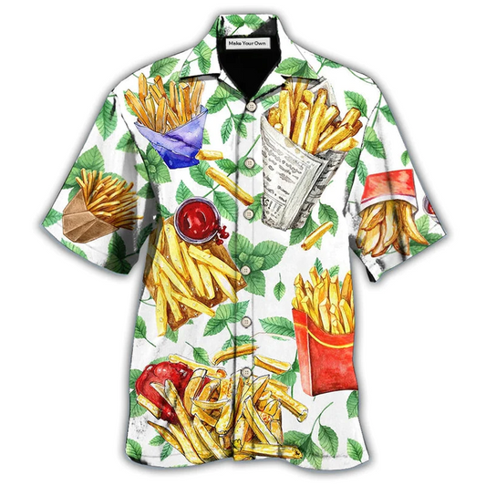Hawaiian Shirt / Adults / S Food French Fries Delicious Style - Hawaiian Shirt - Reefox