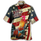 Hawaiian Shirt / Adults / S Farm America And Chicken Rise Shine - Hawaiian Shirt - Reefox
