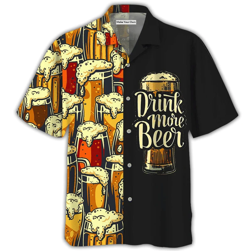 Hawaiian Shirt / Adults / S Beer Favorite Drink More Beer - Hawaiian Shirt - Reefox