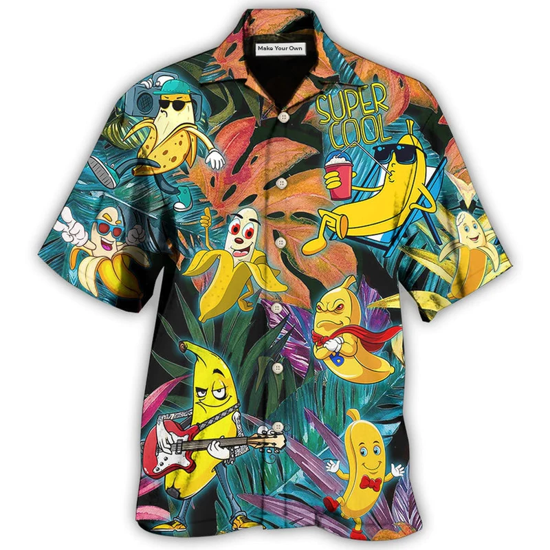 Hawaiian Shirt / Adults / S Fruit Banana Funny Style - Hawaiian Shirt - Reefox