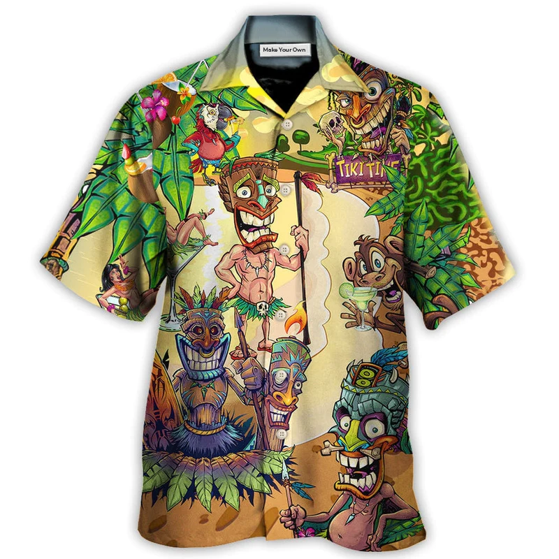 Hawaiian Shirt / Adults / S Cocktail Tiki Bar Summer Beach - Hawaiian Shirt - Reefox