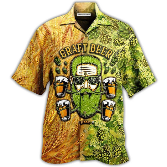 Hawaiian Shirt / Adults / S Beer Drink First Think Later - Hawaiian Shirt - Reefox