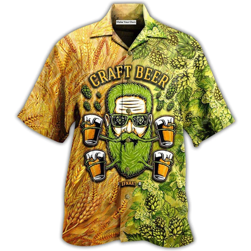 Hawaiian Shirt / Adults / S Beer Drink First Think Later - Hawaiian Shirt - Reefox