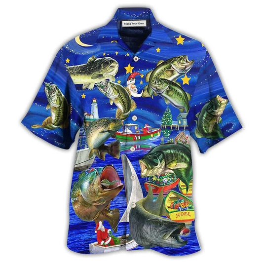 Hawaiian Shirt / Adults / S Fishing More Worry Less Beautiful Night - Hawaiian Shirt - Reefox