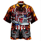 Hawaiian Shirt / Adults / S Truck Keep On Rolling Truckers In Fire - Hawaiian Shirt - Reefox