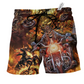 Beach Short / Adults / S Motorcycle Skull Racing Fast - Beach Short Reefox - Owls Matrix LTD