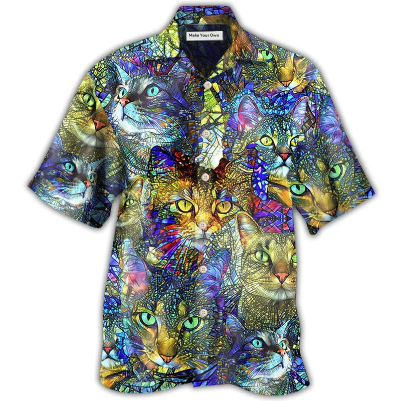 Hawaiian Shirt / Adults / S Cat Tabby Cat Lover Art - Hawaiian Shirt - Reefox