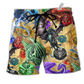 Beach Short / Adults / S Dragon D20 Love Colorful Life - Beach Short Reefox - Owls Matrix LTD