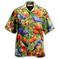 Hawaiian Shirt / Adults / S Robin Bird Something Peach Blue - Hawaiian Shirt - Reefox