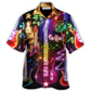Hawaiian Shirt / Adults / S Christmas Guitar Tree Happy Glow Light Style - Hawaiian Shirt - Reefox