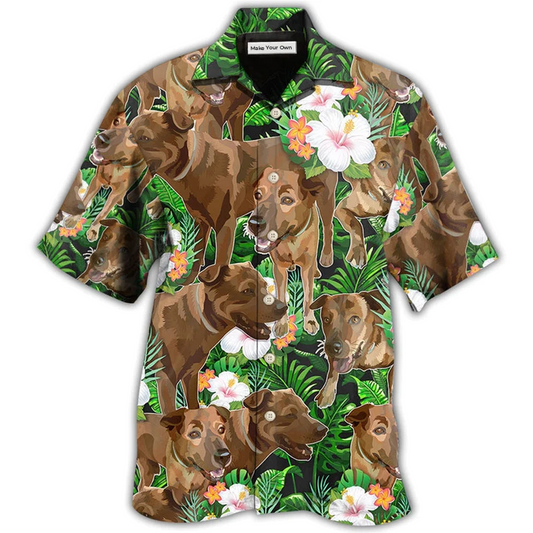 Hawaiian Shirt / Adults / S Rhodesian Ridgeback Dog Tropical Floral Lovely Style - Hawaiian Shirt - Reefox