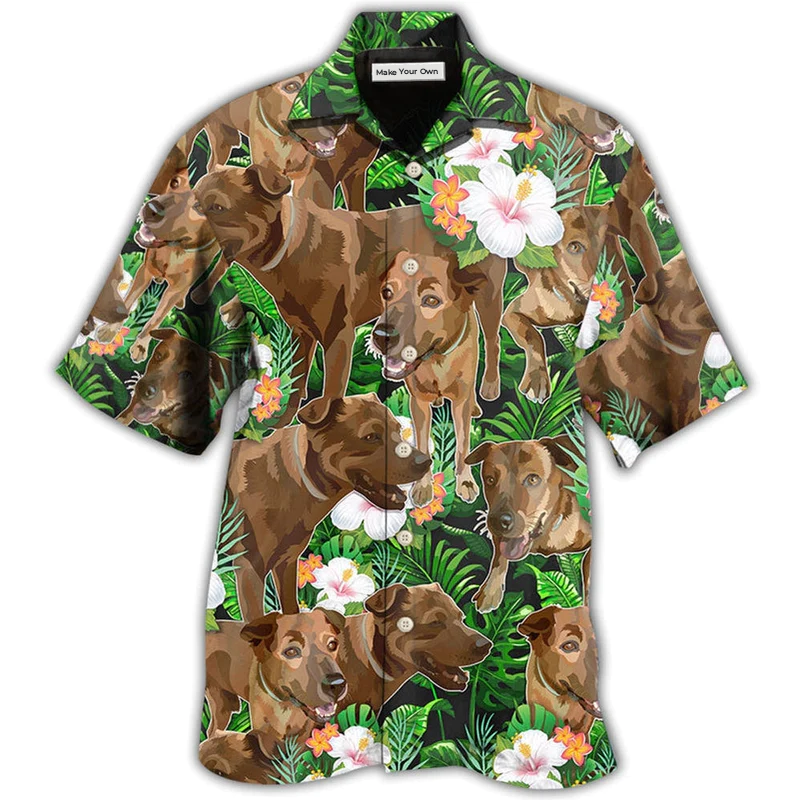 Hawaiian Shirt / Adults / S Rhodesian Ridgeback Dog Tropical Floral Lovely Style - Hawaiian Shirt - Reefox