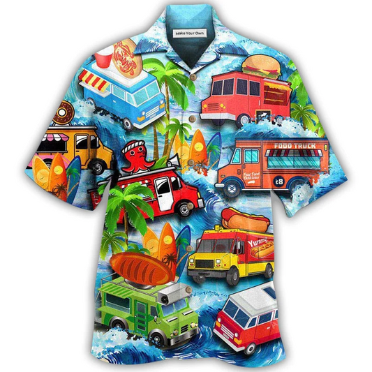Hawaiian Shirt / Adults / S Truck Food Life Is Better With Food Truck - Hawaiian Shirt - Reefox