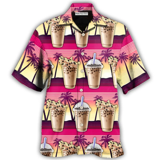 Hawaiian Shirt / Adults / S Boba Milk Tea Welcome To Summer - Hawaiian Shirt - Reefox