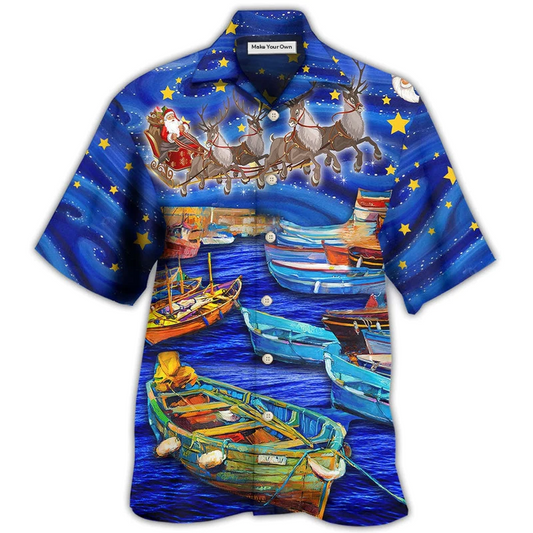 Hawaiian Shirt / Adults / S Christmas Santa Boat Dreamer - Hawaiian Shirt - Reefox