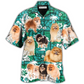 Hawaiian Shirt / Adults / S Pomeranian Green Tropical Dog Lover - Hawaiian Shirt - Reefox
