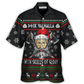 Hawaiian Shirt / Adults / S Christmas Deck Valhalla With Skull Of Glory - Hawaiian Shirt - Reefox