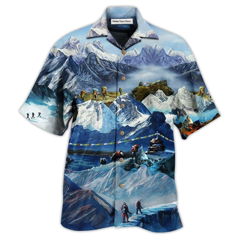 Hawaiian Shirt / Adults / S Climb The Snow Mountains Are Calling I Must Go - Hawaiian Shirt - Reefox