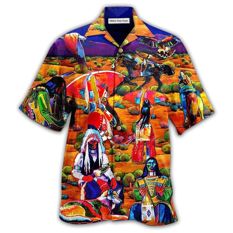 Hawaiian Shirt / Adults / S Native Human Love Red - Hawaiian Shirt - Reefox