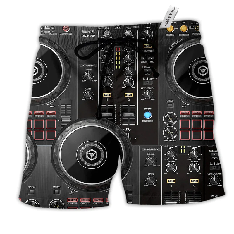 Beach Short / Adults / S Music Yes I Am The DJ - Beach Short Reefox - Owls Matrix LTD