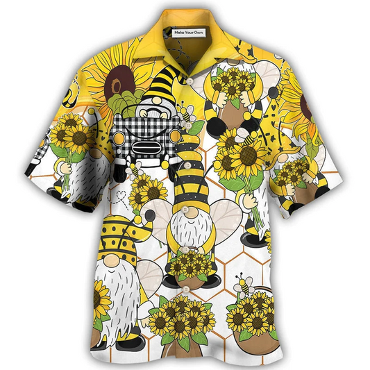 Hawaiian Shirt / Adults / S Gnome Let It Be - Hawaiian Shirt - Reefox