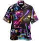 Hawaiian Shirt / Adults / S Guitar Neon Amazing Art - Hawaiian Shirt - Reefox