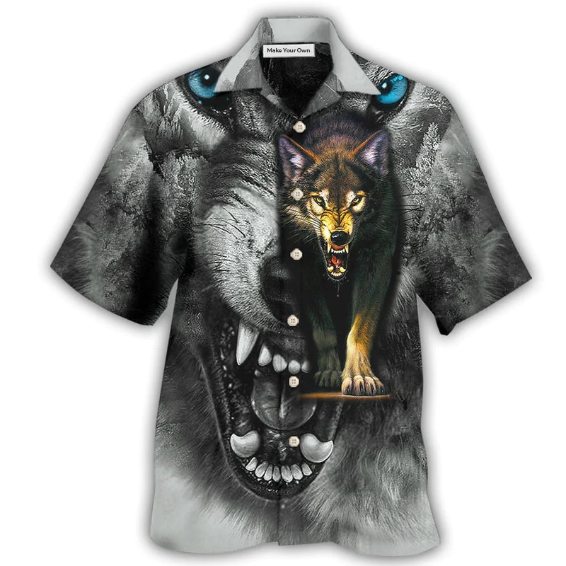 Hawaiian Shirt / Adults / S Wolf Quitting Is Not - Hawaiian Shirt - Reefox