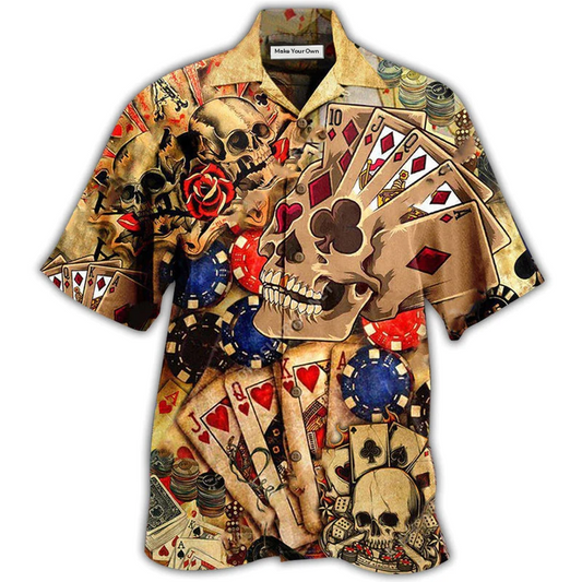 Hawaiian Shirt / Adults / S Poker Gambling Life Is Like A Poker Game - Hawaiian Shirt - Reefox