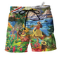 Beach Short / Adults / S Airplane Love Hawaii Forever - Beach Short Reefox - Owls Matrix LTD