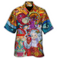 Hawaiian Shirt / Adults / S Christmas Santa Colorful Geometry - Hawaiian Shirt - Reefox