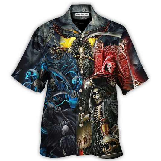 Skull Judgment Of Death Area - Hawaiian Shirt - Reefox