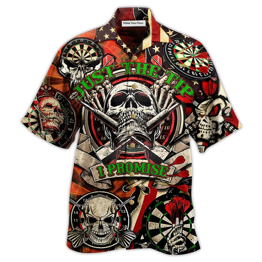 Hawaiian Shirt / Adults / S Darts Just The Tip I Promise Skull - Hawaiian Shirt - Reefox