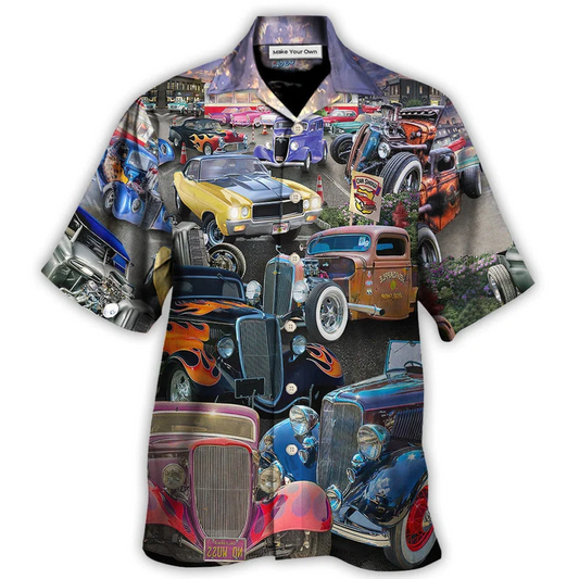 Hawaiian Shirt / Adults / S Hot Rod Diner Car Show - Hawaiian Shirt - Reefox