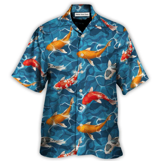 Hawaiian Shirt / Adults / S Koi Fish Swim Artificial Ponds - Hawaiian Shirt - Reefox