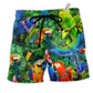 Beach Short / Adults / S Parrot Couple Love Happiness - Beach Short Reefox - Owls Matrix LTD