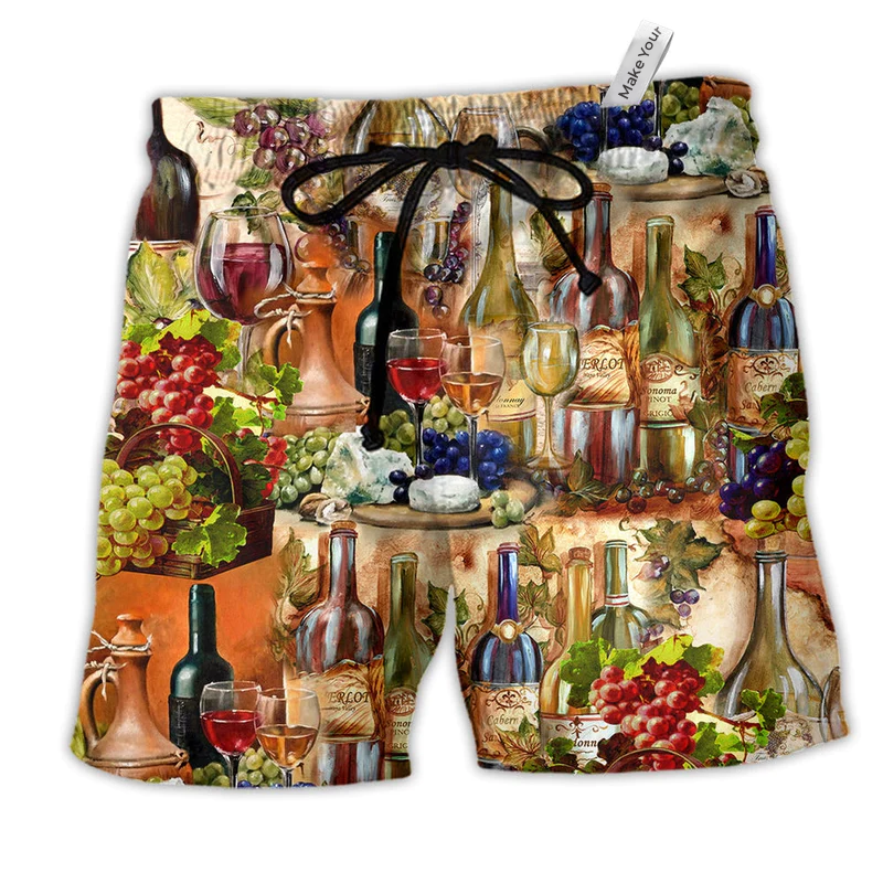 Beach Short / Adults / S Wine I Don't Give A Sip Stunning Colors - Beach Short Reefox - Owls Matrix LTD