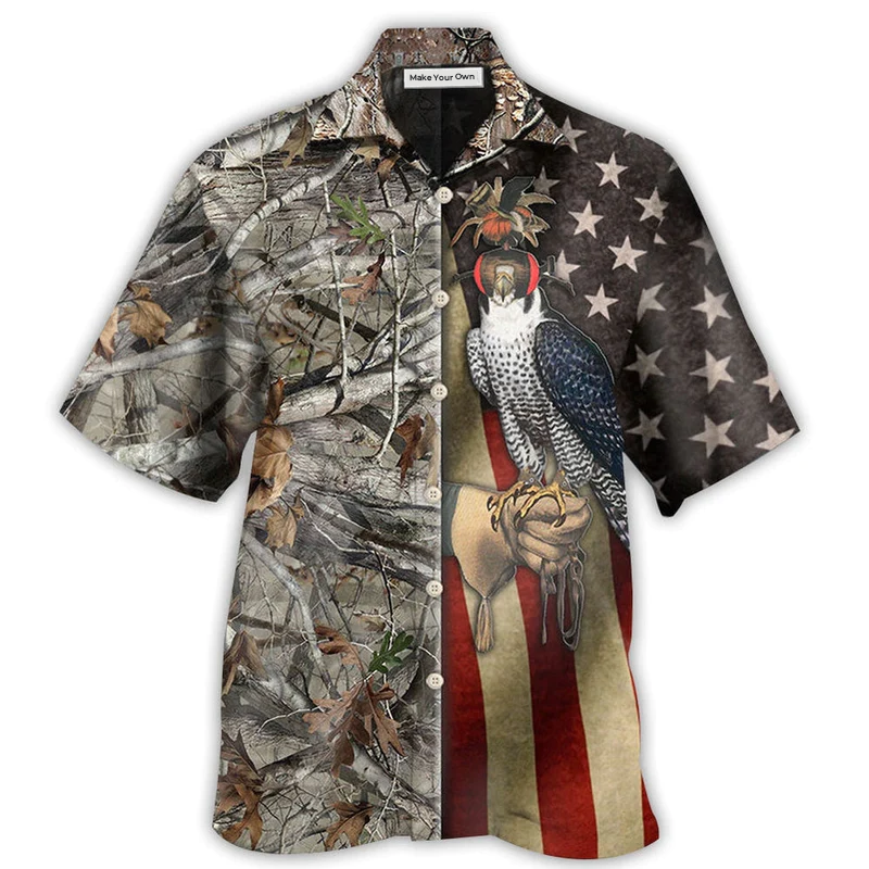 Hawaiian Shirt / Adults / S Hunting Falconry Hunting America - Hawaiian Shirt - Reefox