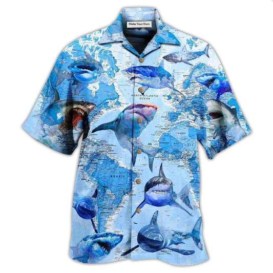 Hawaiian Shirt / Adults / S Shark The Great White Sharks World - Hawaiian Shirt - Reefox