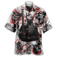 Hawaiian Shirt / Adults / S Viking Dare To Fight With Knight - Hawaiian Shirt - Reefox