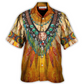 Hawaiian Shirt / Adults / S Native Cool Style Love Peace Orange - Hawaiian Shirt - Reefox