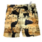 Beach Short / Adults / S Cat Love Play Music - Beach Short Reefox - Owls Matrix LTD