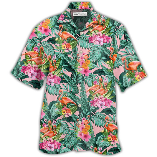 Hawaiian Shirt / Adults / S Flamingo Colorful Tropical Leaf Style - Hawaiian shirt - Reefox