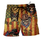 Beach Short / Adults / S Skull Cowboy America Style - Beach Short Reefox - Owls Matrix LTD
