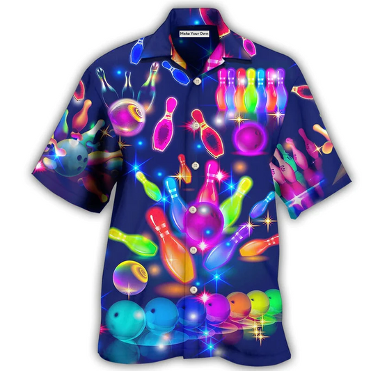 Hawaiian Shirt / Adults / S Bowling Neon Style - Hawaiian Shirt - Reefox