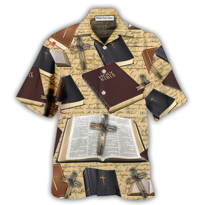 Hawaiian Shirt / Adults / S God Bible I Just Need My Bible Paper - Hawaiian Shirt - Reefox