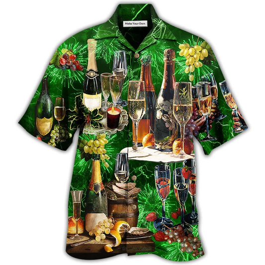 Hawaiian Shirt / Adults / S Wine Lover Beautiful Green - Hawaiian Shirt - Reefox